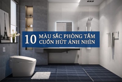 10 màu sắc phòng tắm cuốn hút ánh nhìn