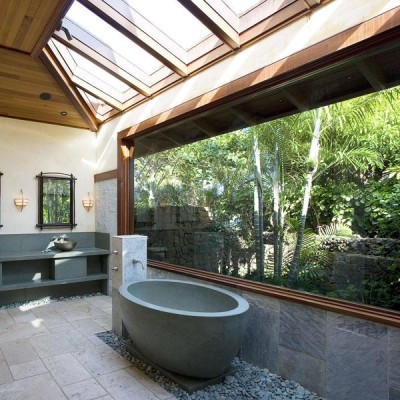 13 cách thiết kế phòng tắm có bồn tắm bê tông đẹp và hiện đại
