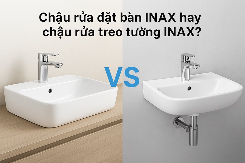 so sanh chau dat ban va chau treo tuong inax