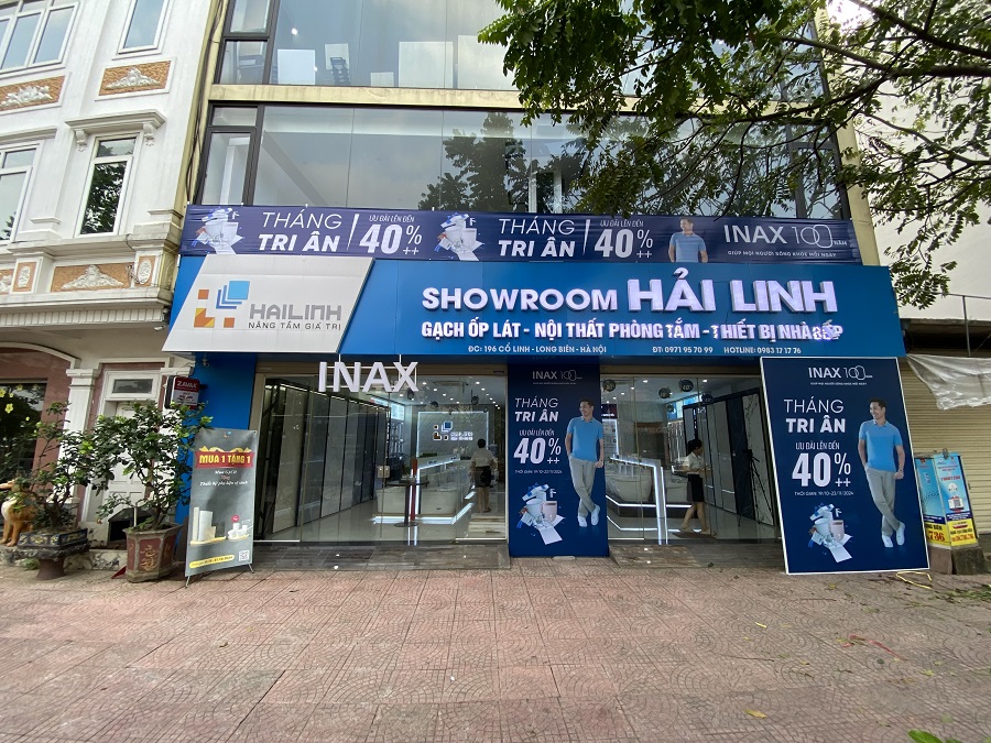 khong gian ben ngoai showroom co linh